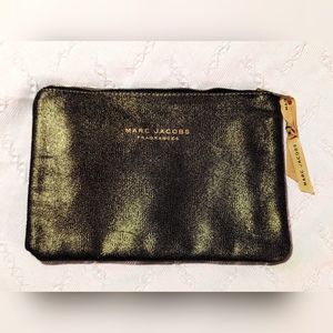 Marc Jacobs Gun Metal Pouch Cosmetic Bag